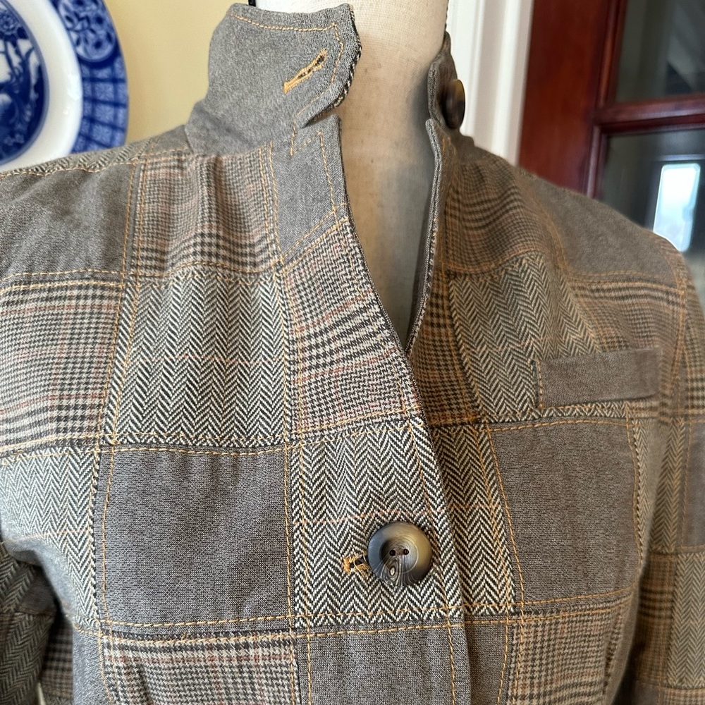 Gap | Y2k Plaid Patchwork Button Front 100% Cotto… - image 5